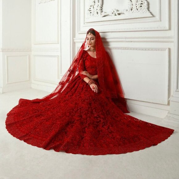 Bridal Lengha Set - Picture 5 of 16